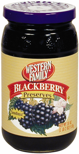 slide 1 of 1, Western Family Blackberry Preserves, 18 oz