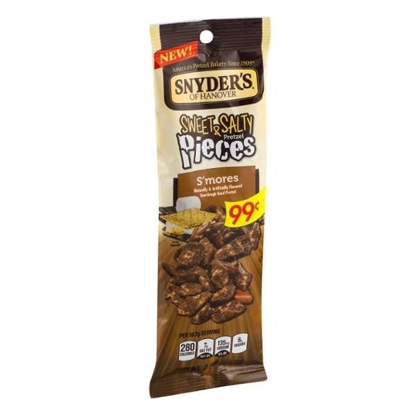 slide 1 of 3, Snyder's of Hanover Sweet/Salty Smore Pieces Tubes, 2 oz