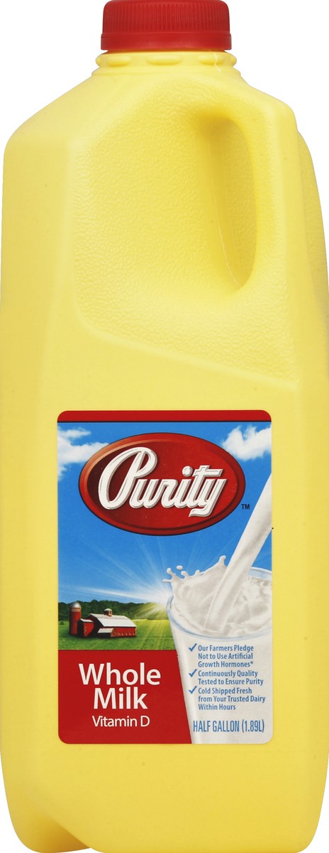 slide 5 of 5, Purity Milk 0.5 gl, 1/2 gal