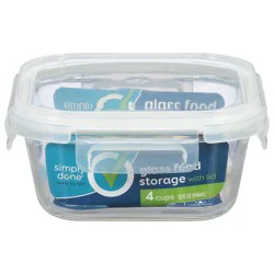 Simply Done 4 Cups Glass Food Storage with Lid