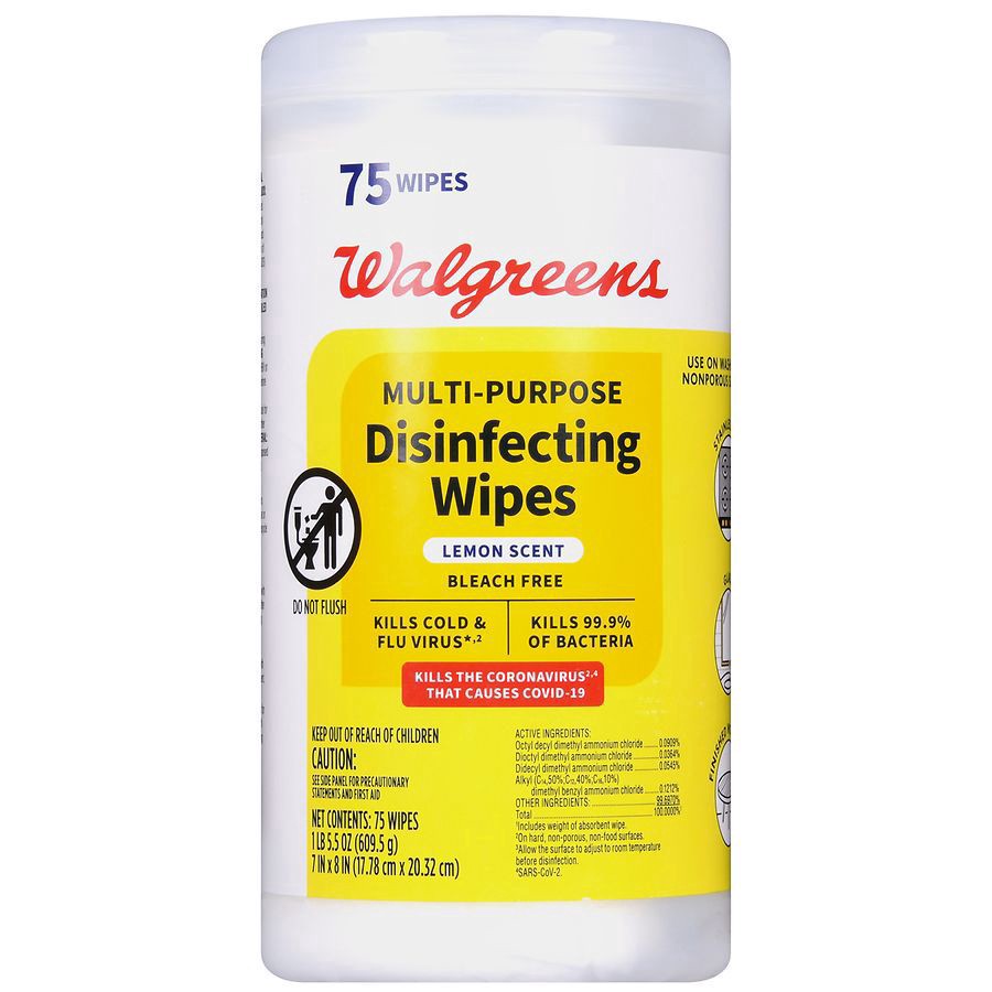 slide 4 of 5, Walgreens Disinfectant Wipes, 75 ct
