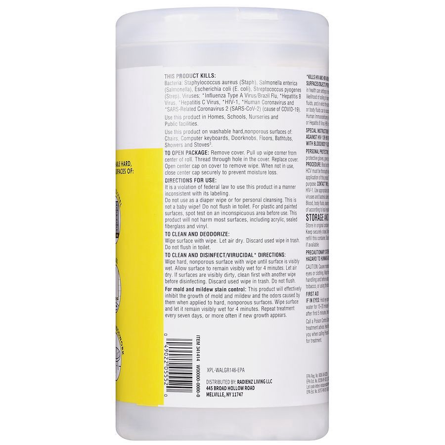 slide 3 of 5, Walgreens Disinfectant Wipes, 75 ct