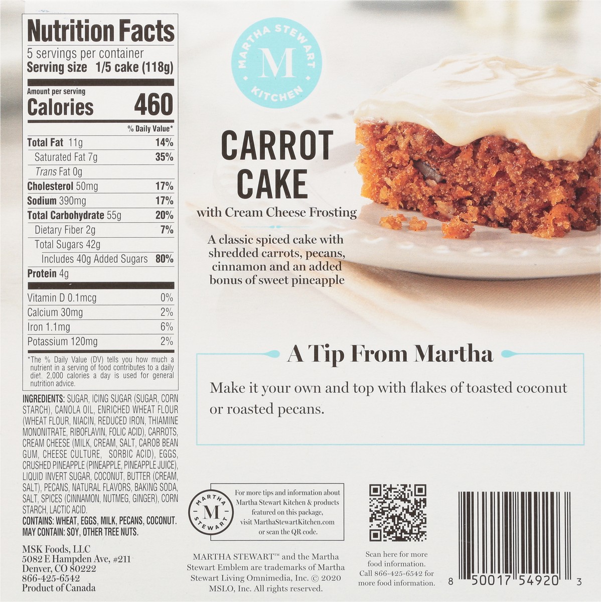 slide 5 of 9, Martha Stewart Kitchen Carrot Cake with Cream Cheese Frosting, 18 oz