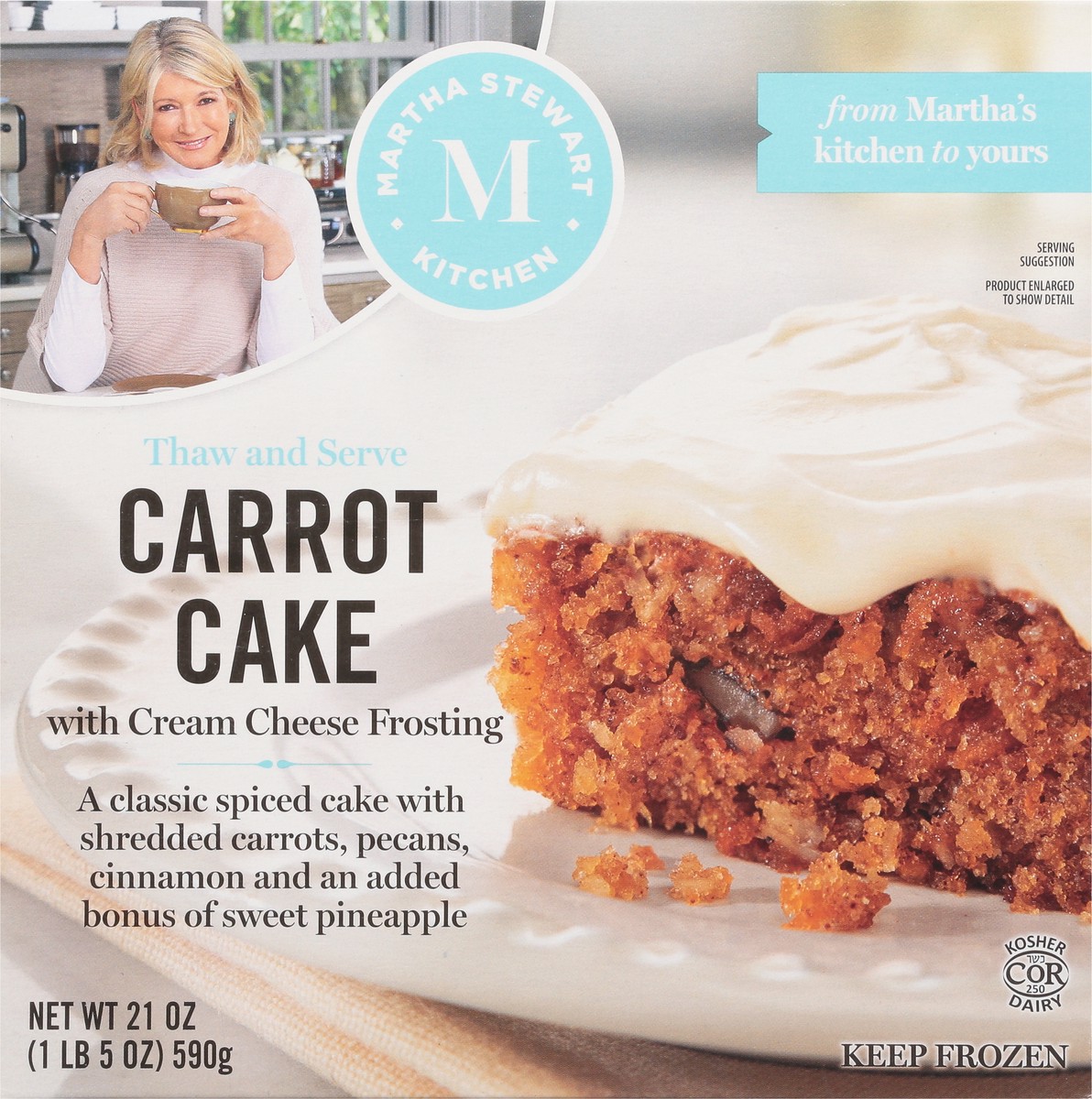 slide 6 of 9, Martha Stewart Kitchen Carrot Cake with Cream Cheese Frosting, 18 oz