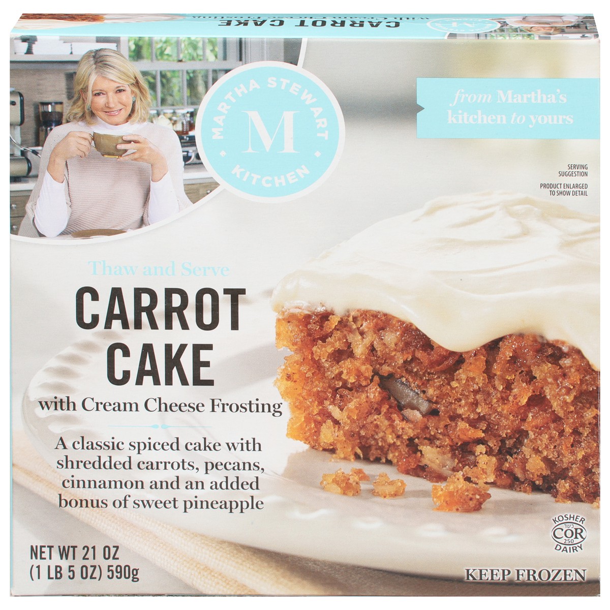 slide 1 of 9, Martha Stewart Kitchen Carrot Cake with Cream Cheese Frosting, 18 oz