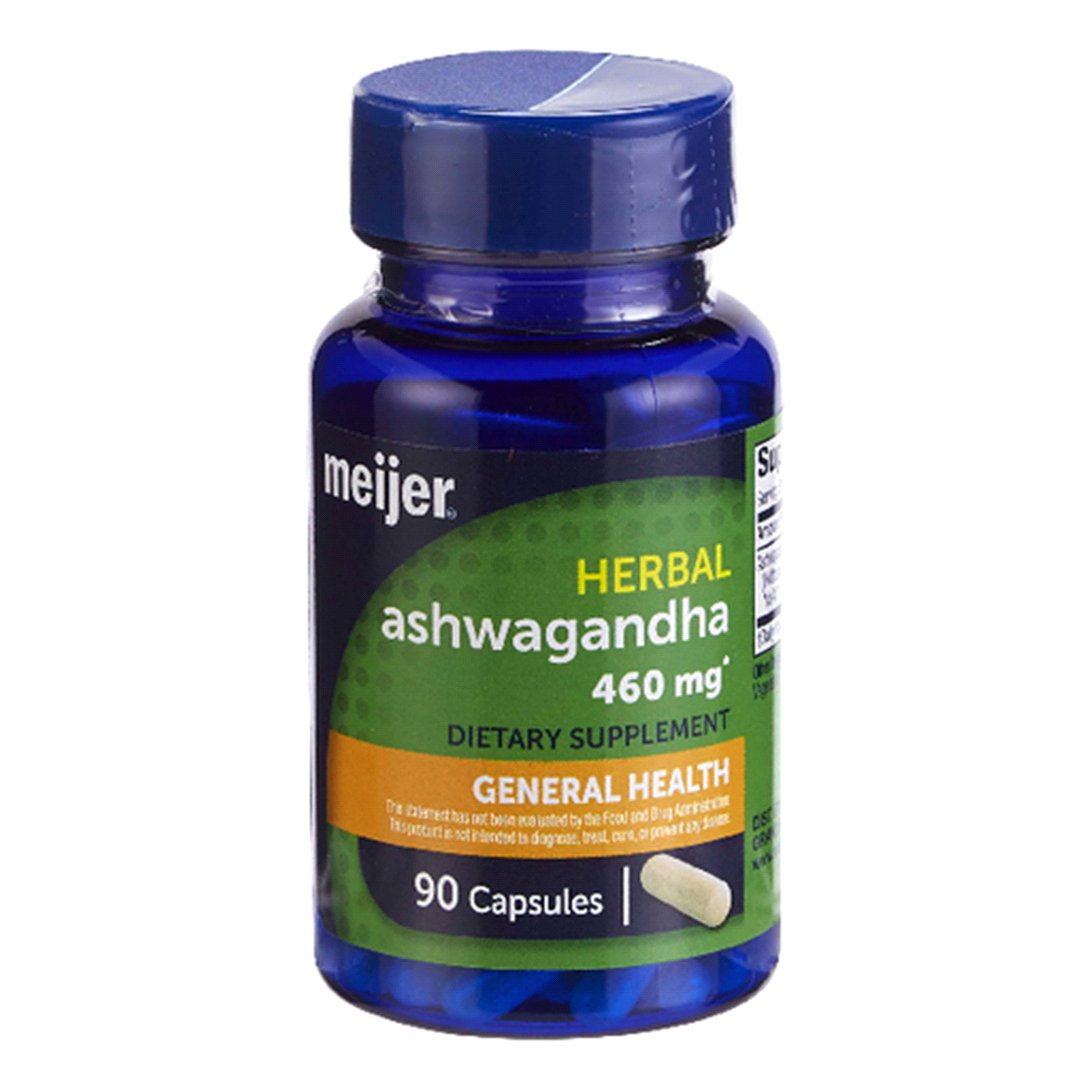 slide 1 of 1, MEIJER WELLNESS Meijer Herbal General Health, Ashwagandha Root, 90 ct; 460 mg