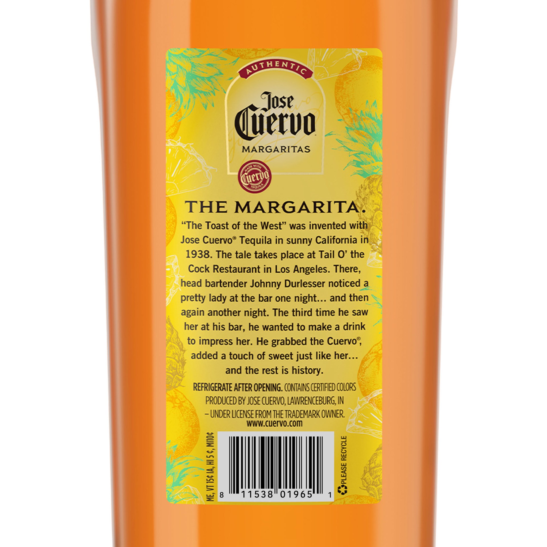 slide 2 of 5, Jose Cuervo Authentic Margarita Orange Pineapple Ready to Drink Cocktail - 1.75 L, 1.75 liter