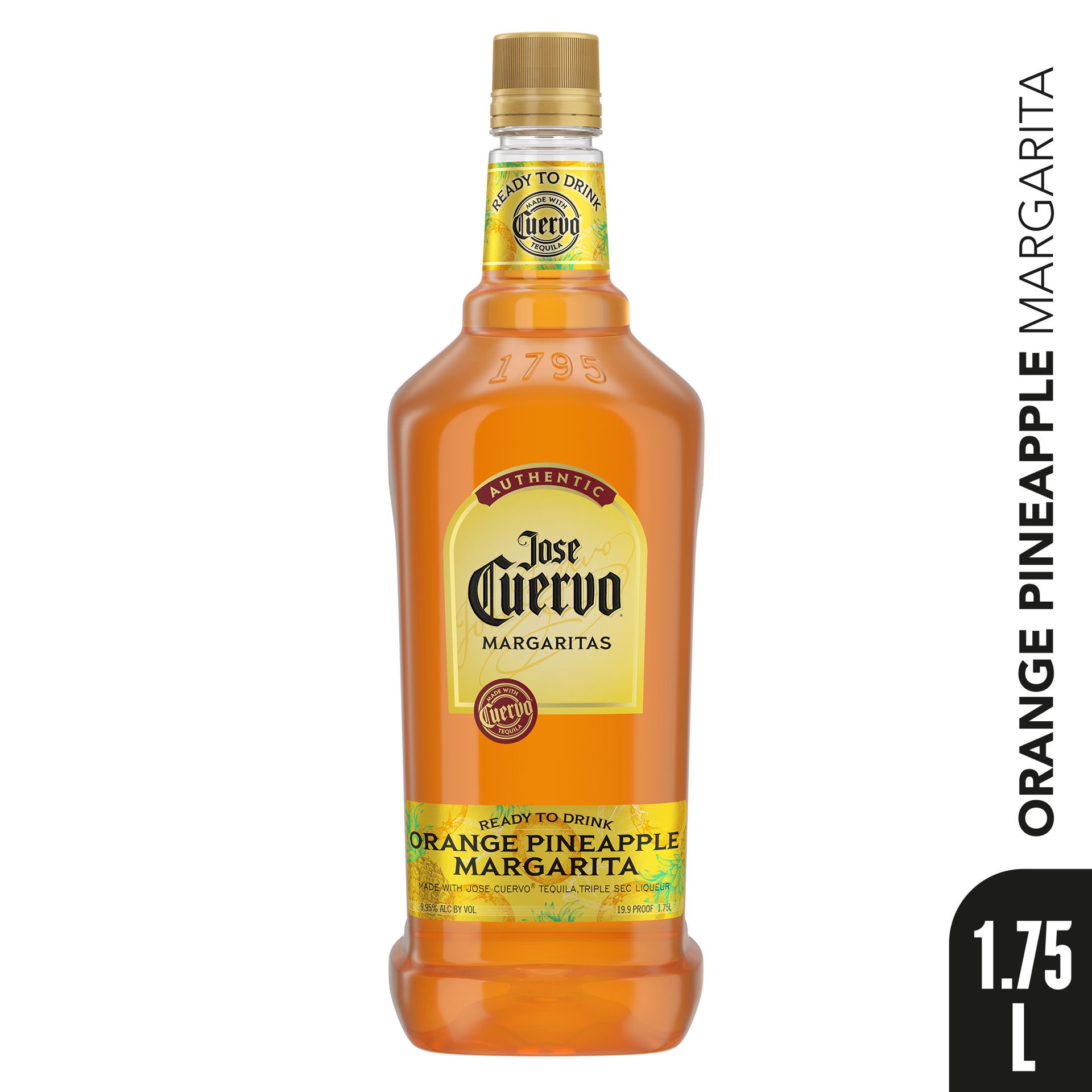 slide 5 of 5, Jose Cuervo Authentic Margarita Orange Pineapple Ready to Drink Cocktail - 1.75 L, 1.75 liter