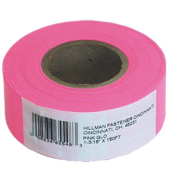 slide 1 of 1, Hillman Pink Flagging Tape, 1 ct