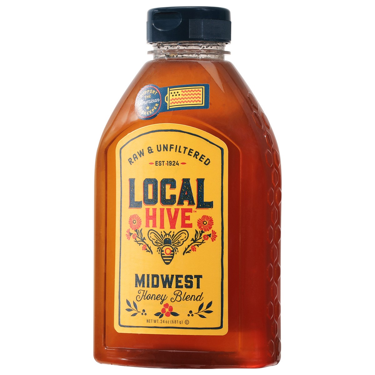 slide 5 of 9, Local Hive Midwest Raw & Unfiltered Honey Blend 24 oz, 24 oz