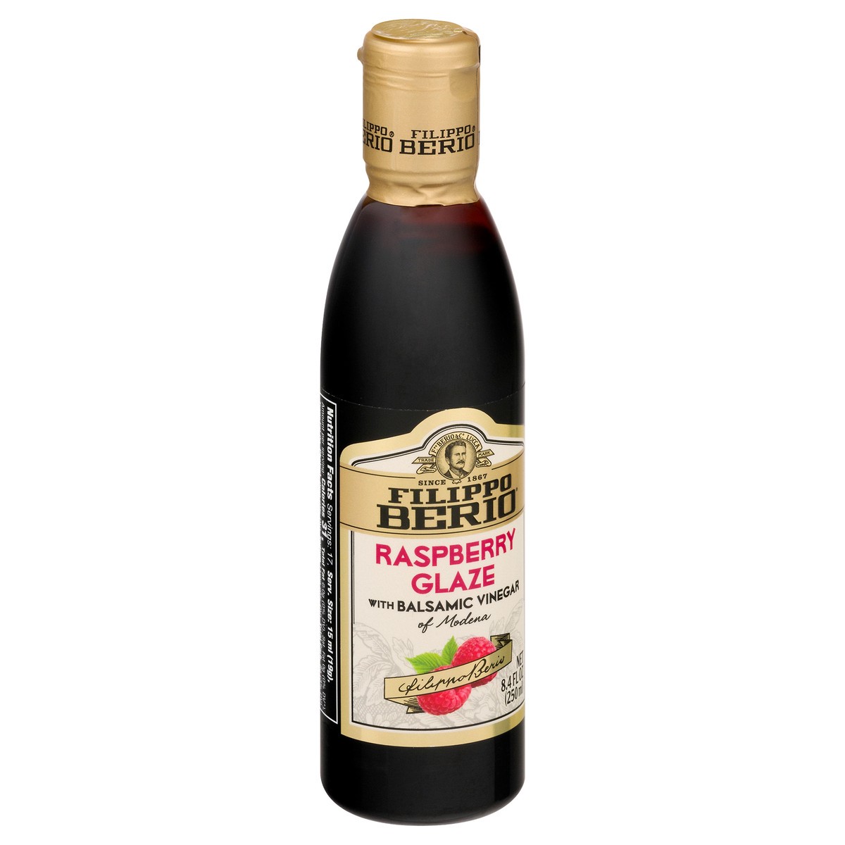 slide 3 of 9, Filippo Berio Raspberry Glaze with Balsamic Vinegar 8.4 fl. oz. Bottle, 8.4 fl oz
