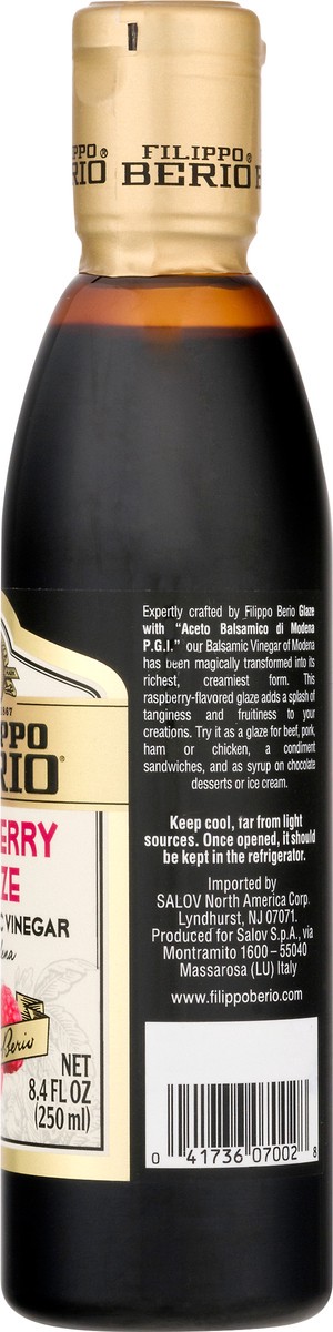 slide 6 of 9, Filippo Berio Raspberry Glaze with Balsamic Vinegar 8.4 fl. oz. Bottle, 8.4 fl oz