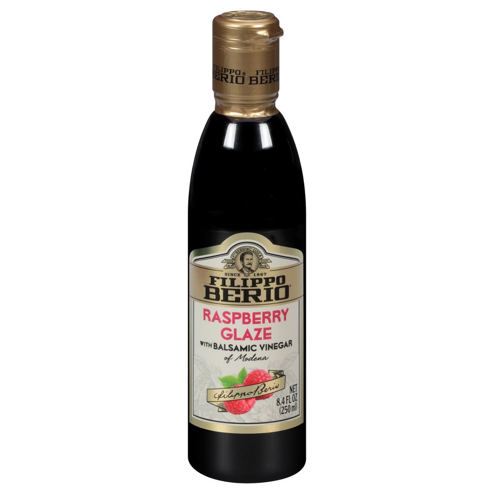 slide 1 of 9, Filippo Berio Raspberry Glaze with Balsamic Vinegar 8.4 fl. oz. Bottle, 8.4 fl oz