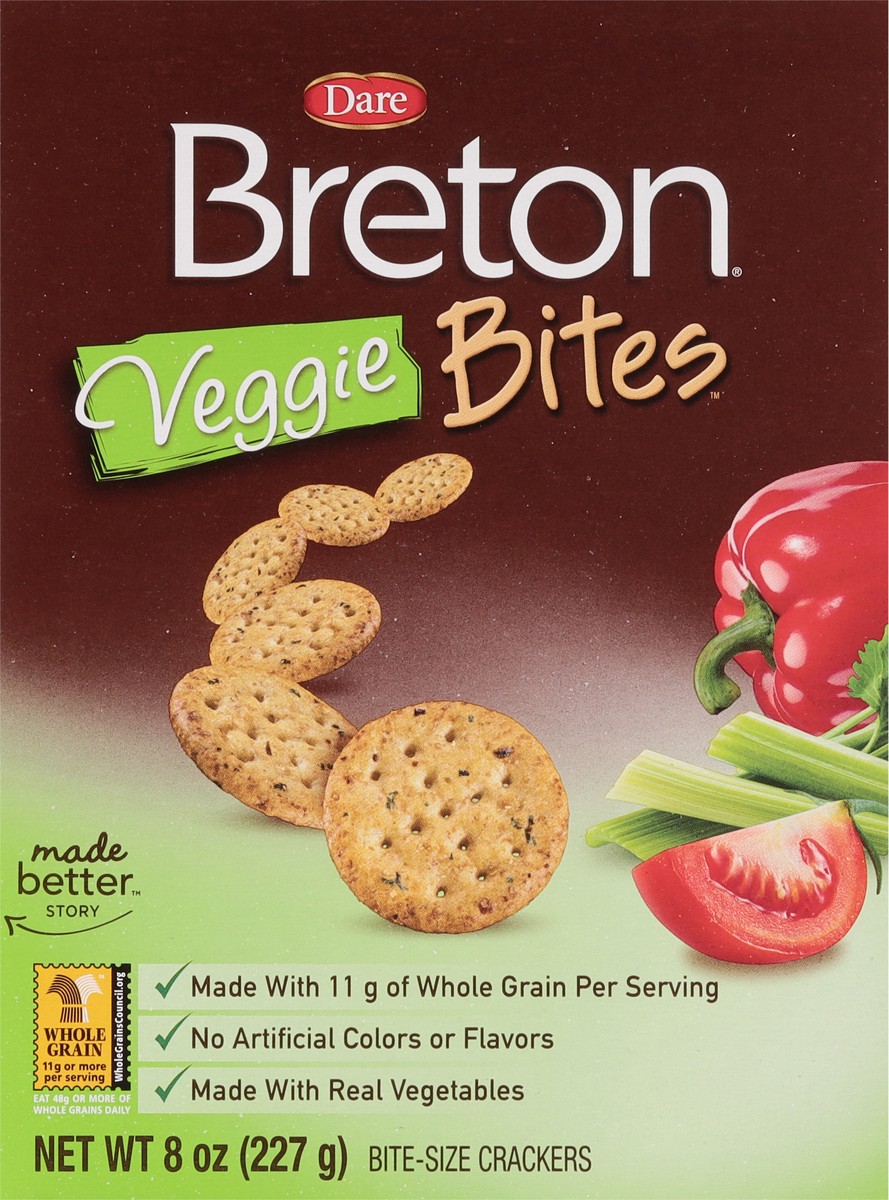 slide 6 of 9, Breton Veggie Bites 8 oz, 8 oz