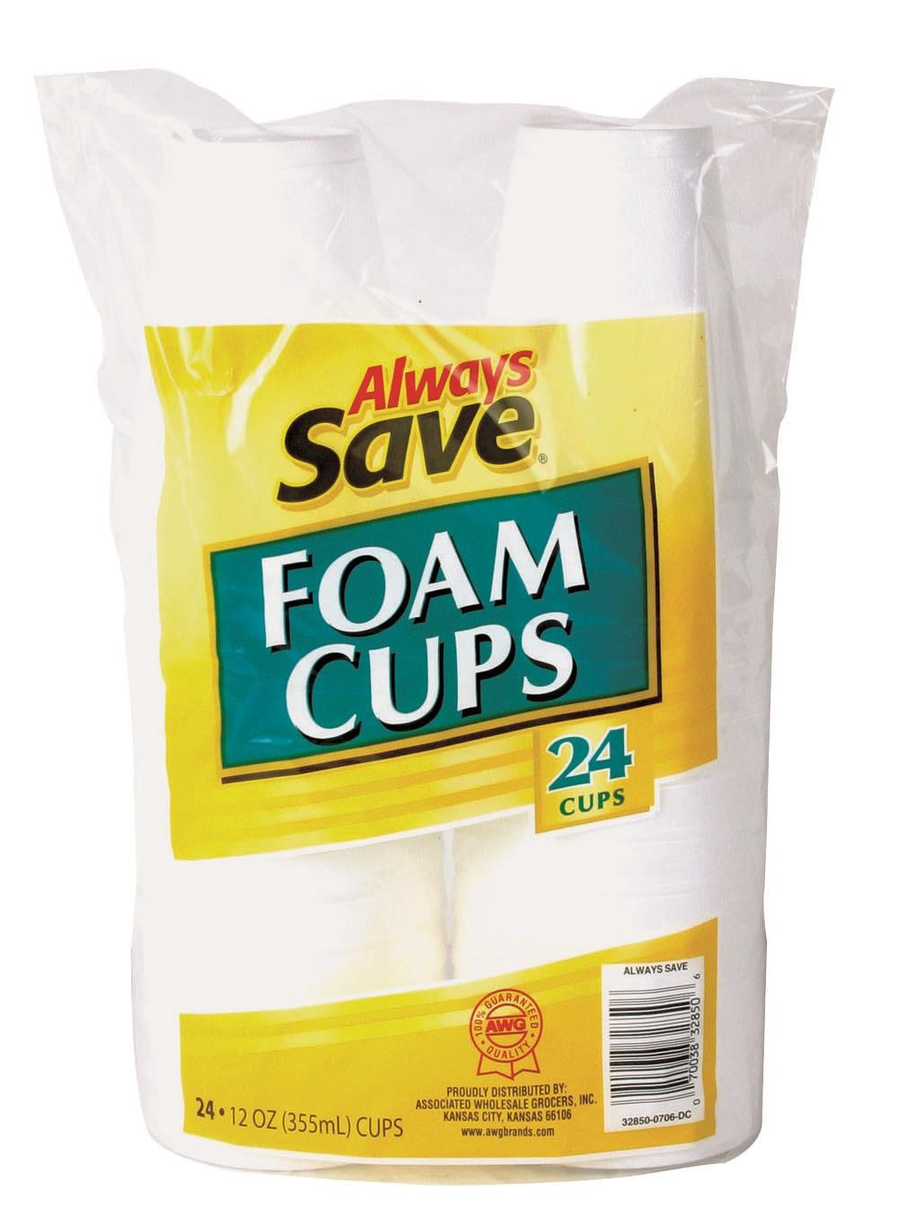 slide 1 of 1, Always Save Foam Cup, 24 ct