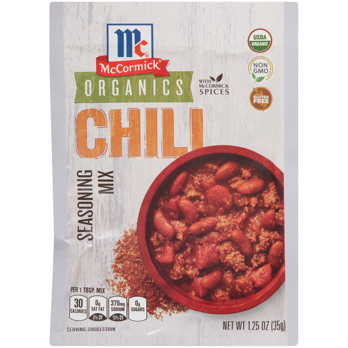 slide 2 of 7, McCormick Organics Chili Seasoning Mix, 1.25 oz