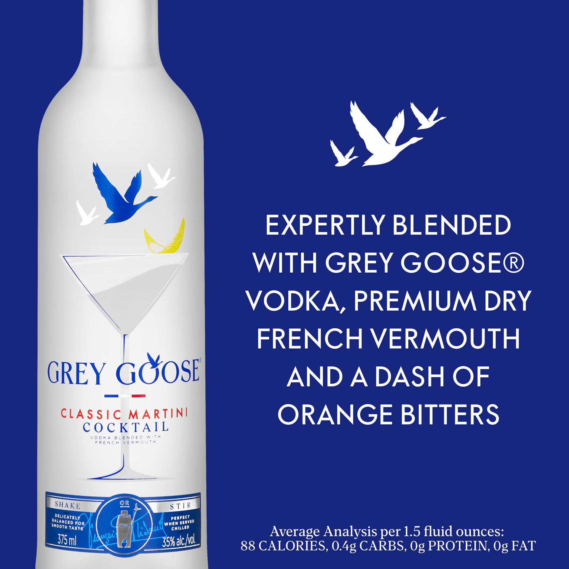 slide 5 of 5, Grey Goose Classic Martini Cocktail 375 ml, 375 ml