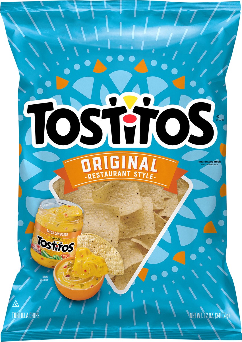 slide 2 of 8, Tostitos Tortilla Chips, Original, Restaurant Style, 12 oz