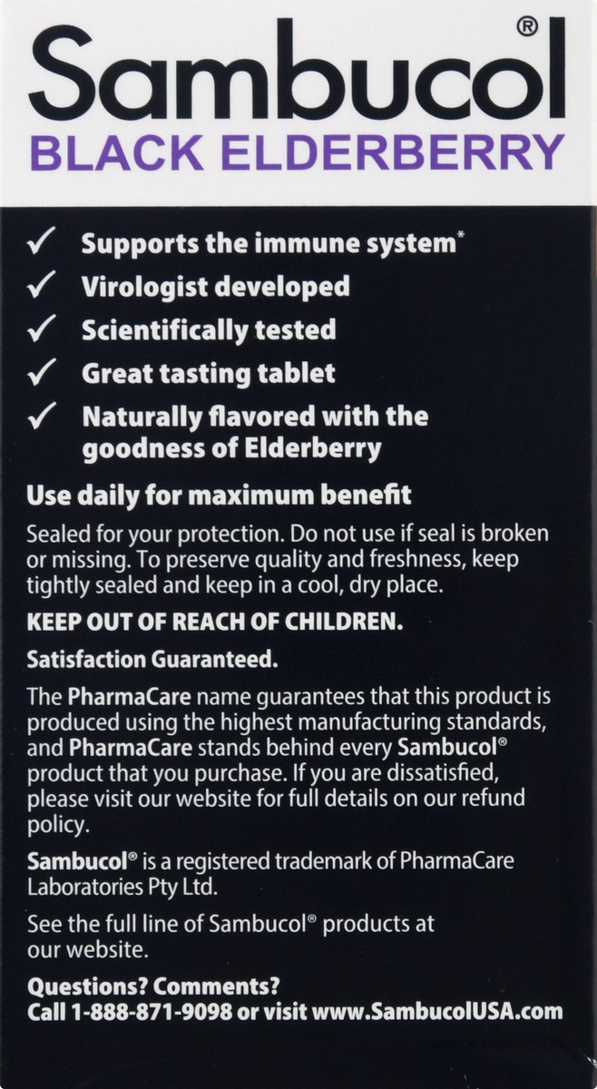 slide 4 of 9, Sambucol Chewable Tablets Black Elderberry 60 ea, 60 ct