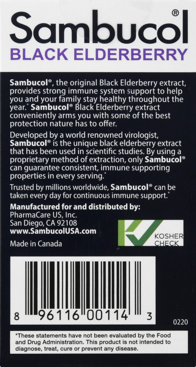 slide 2 of 9, Sambucol Chewable Tablets Black Elderberry 60 ea, 60 ct