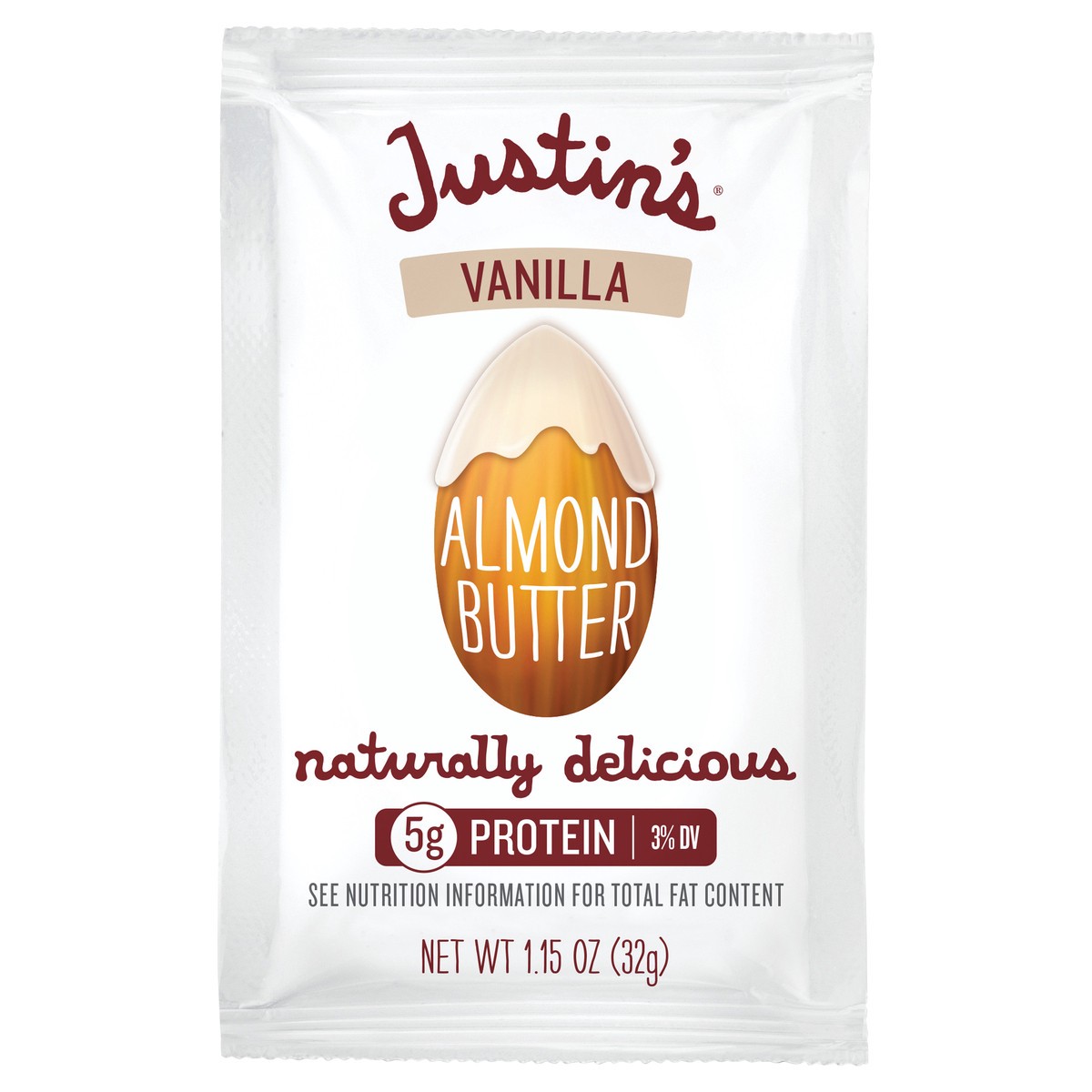 slide 1 of 2, Justin's Vanilla Almond Butter - 1.15 oz, 1.15 oz