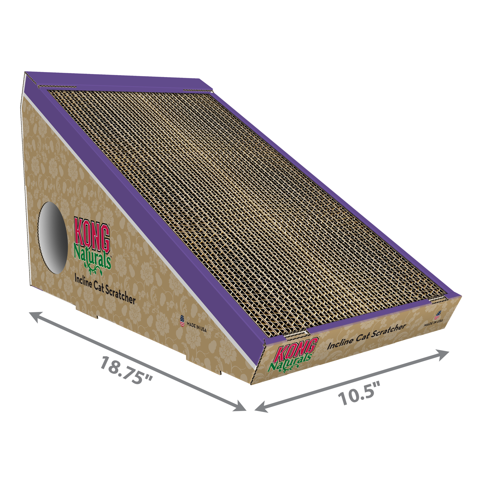 slide 2 of 3, KONG Naturals Scratcher Incline, 1 PK