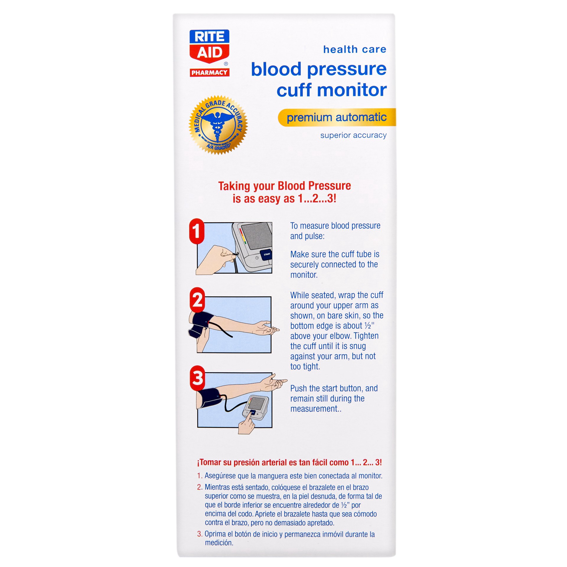 slide 4 of 5, Rite Aid Ra Auto Bp Monitor Premium, 1 ct