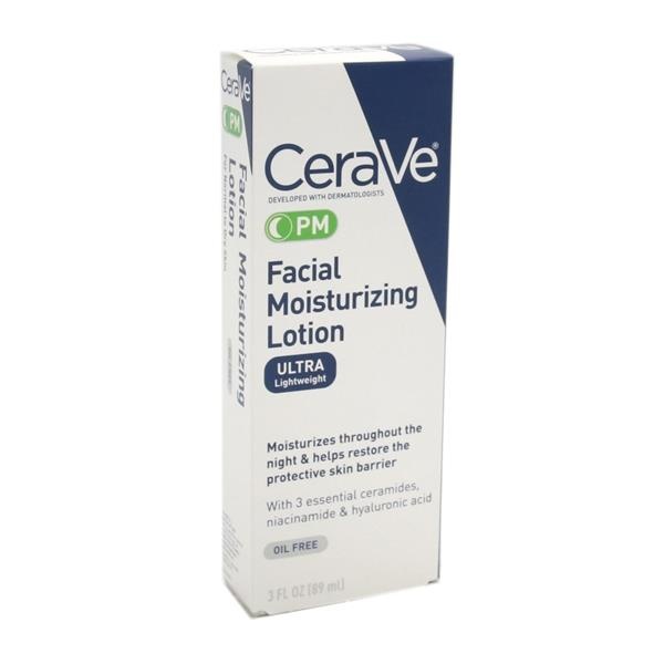 slide 1 of 1, CeraVe Pm Facial Moisturizing Lotion, 3 fl oz