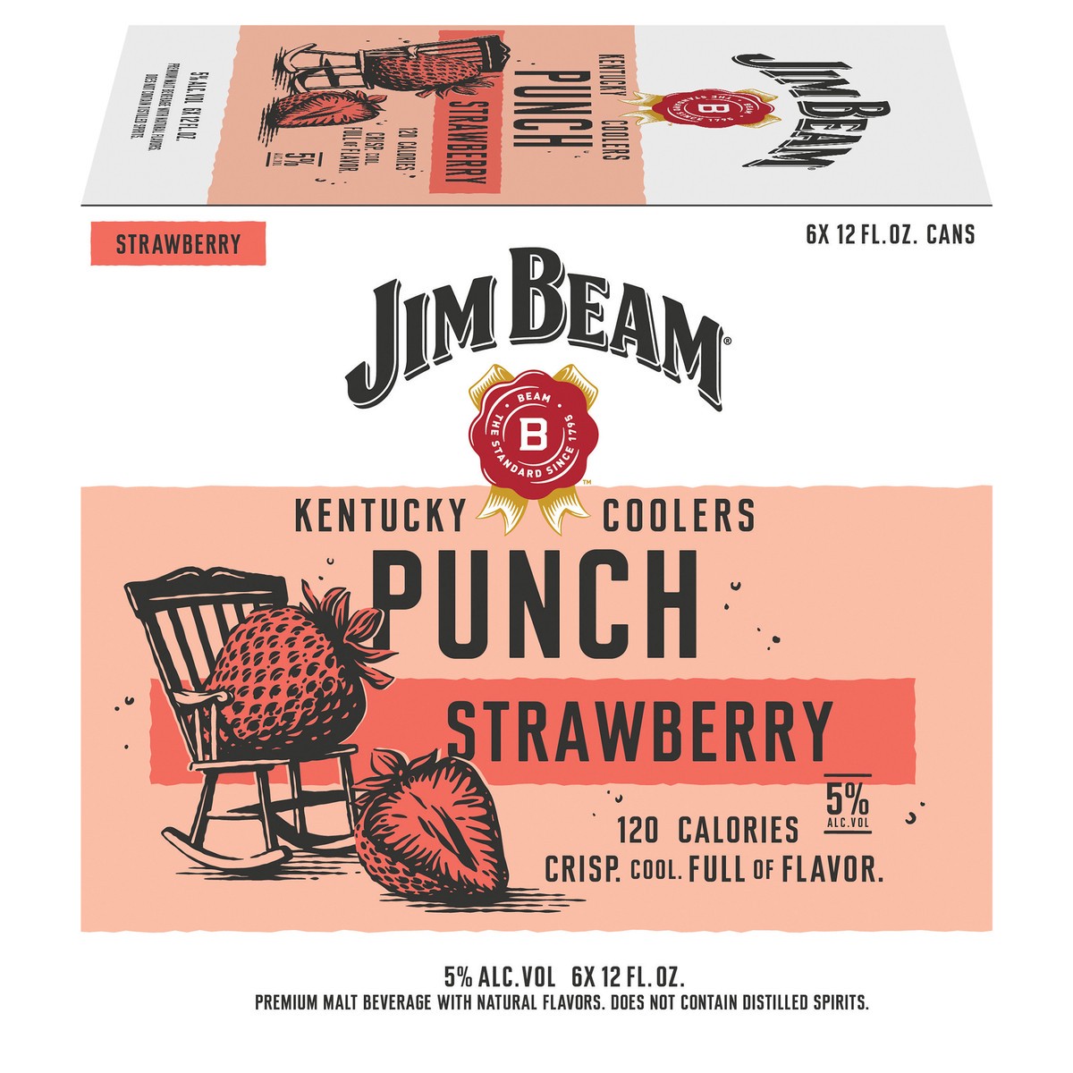 slide 3 of 7, Jim Beam Kentucky Coolers Strawberry Punch (12 fl. oz. Can, 6pk.), 6 ct