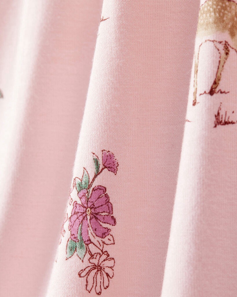 slide 3 of 5, Carter's Carters Baby Girl 2-Pack Deer & Floral Print PurelySoft Long-Sleeve Multipack Bodysuits - Burgundy/Pink Burgundy/Pink 18M, 1 ct