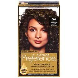 L'Oréal 5A Medium Ash Brown Permanent Haircolor 1 Each