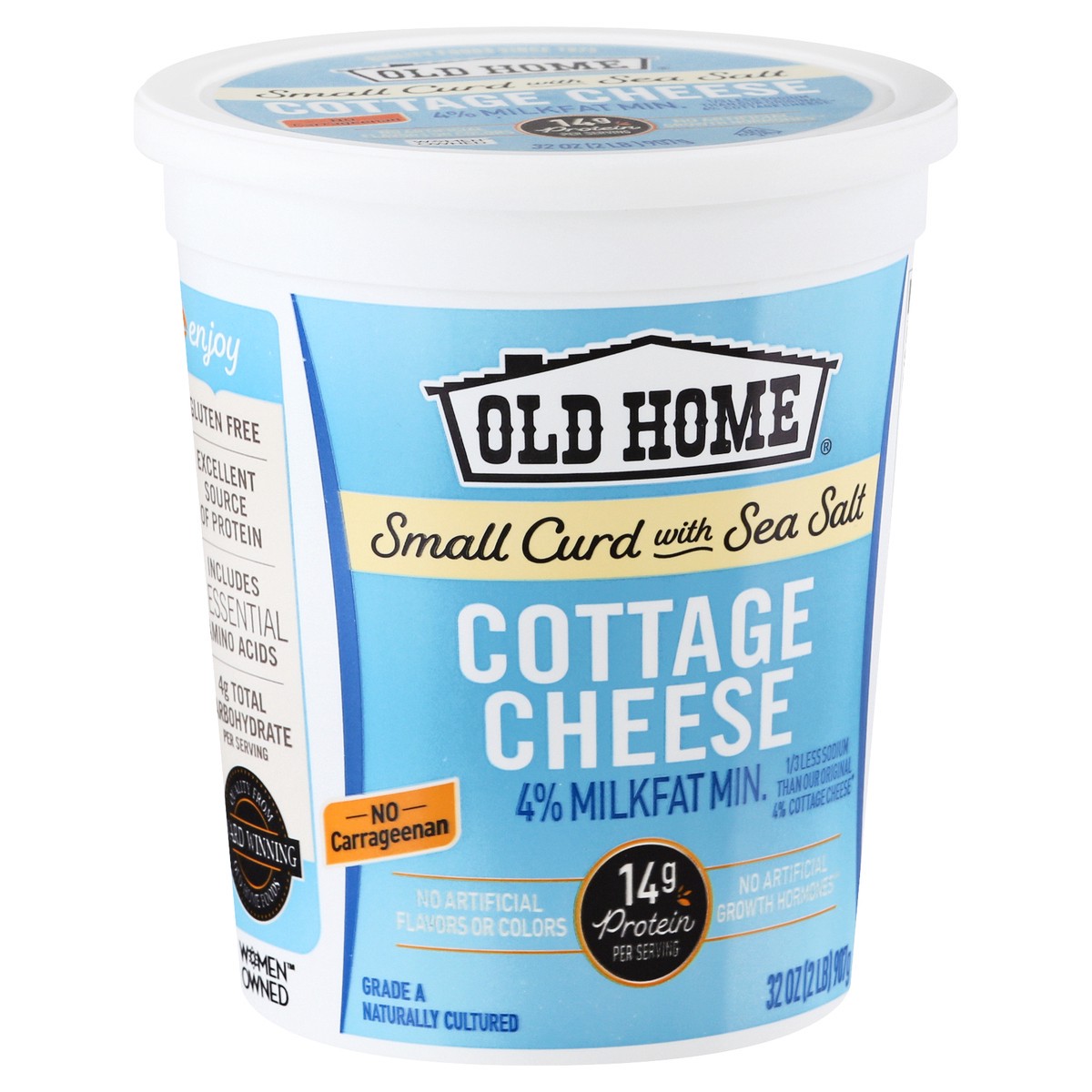 slide 9 of 10, Old Home 4% Small Curd Cottage Cheese With Sea Salt, 32 oz