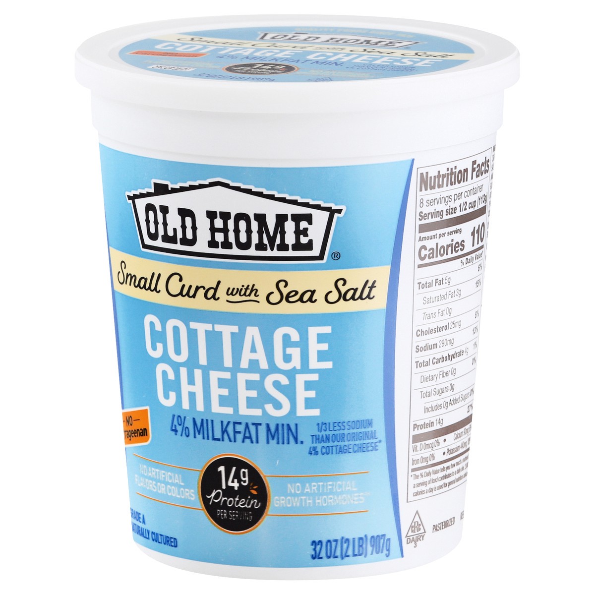 slide 5 of 10, Old Home 4% Small Curd Cottage Cheese With Sea Salt, 32 oz