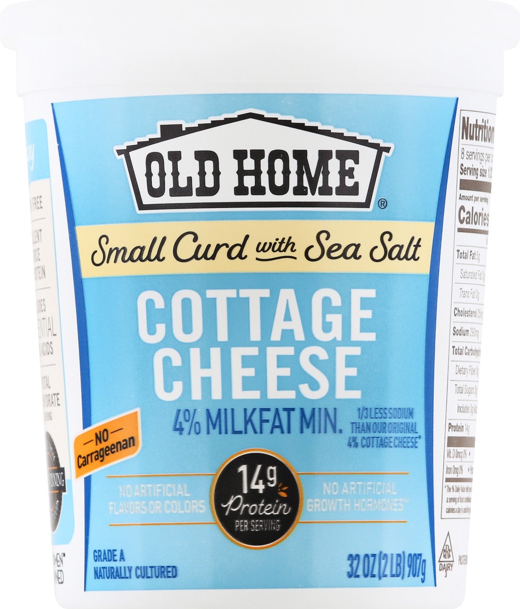 slide 8 of 10, Old Home 4% Small Curd Cottage Cheese With Sea Salt, 32 oz