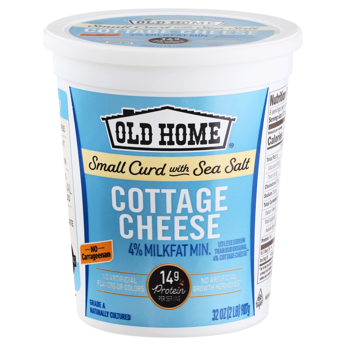 slide 1 of 10, Old Home 4% Small Curd Cottage Cheese With Sea Salt, 32 oz