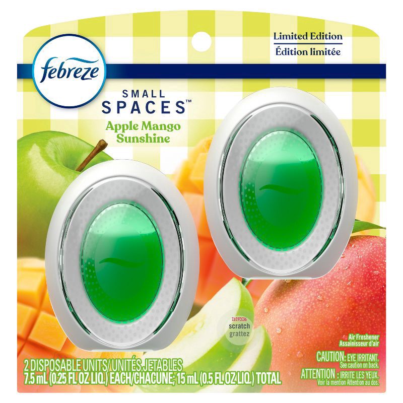 slide 6 of 10, Febreze Bathroom Air Freshener - Apple Mango and Sunshine - 8.8 fl oz/2ct, 2 ct; 8.8 fl oz