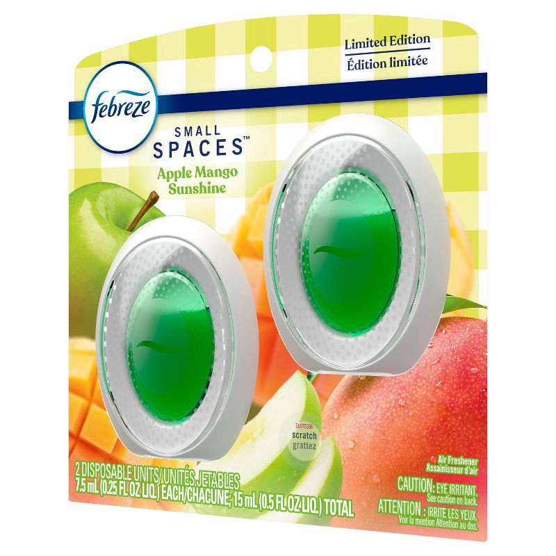 slide 5 of 10, Febreze Bathroom Air Freshener - Apple Mango and Sunshine - 8.8 fl oz/2ct, 2 ct; 8.8 fl oz
