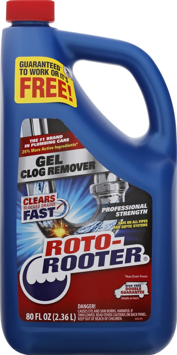 slide 1 of 1, Roto-Rooter Professional Strength Gel Clog Remover 80 oz, 80 oz