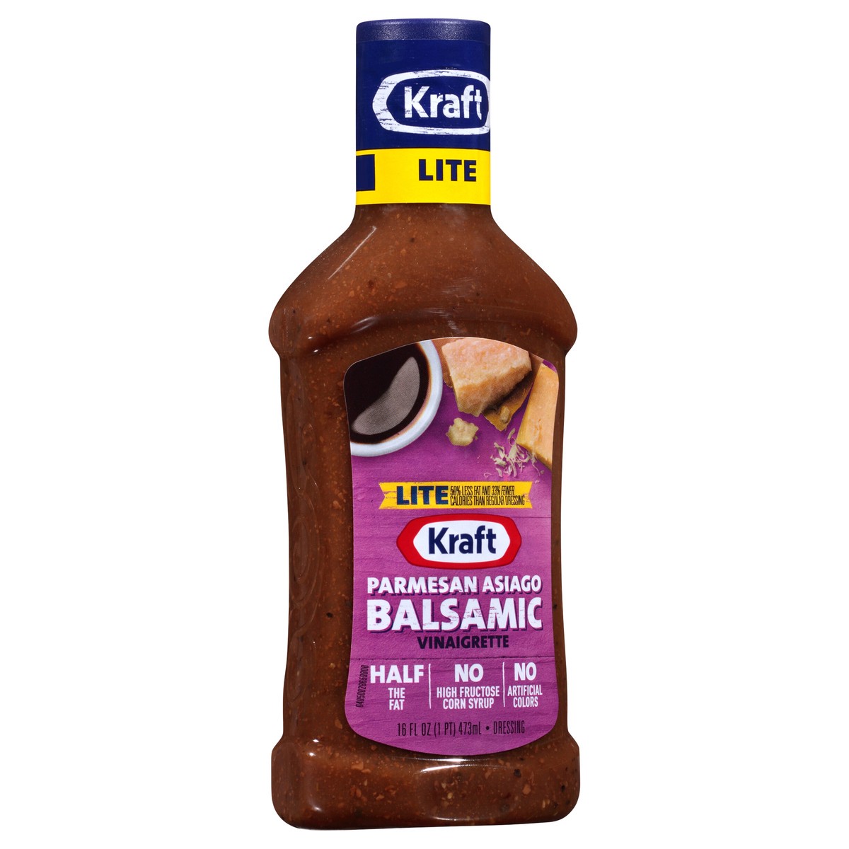 slide 2 of 14, KRAFT Parmesan Asiago Balsamic Vinaigrette Light Dressing 16 oz Bottle, 16 fl oz