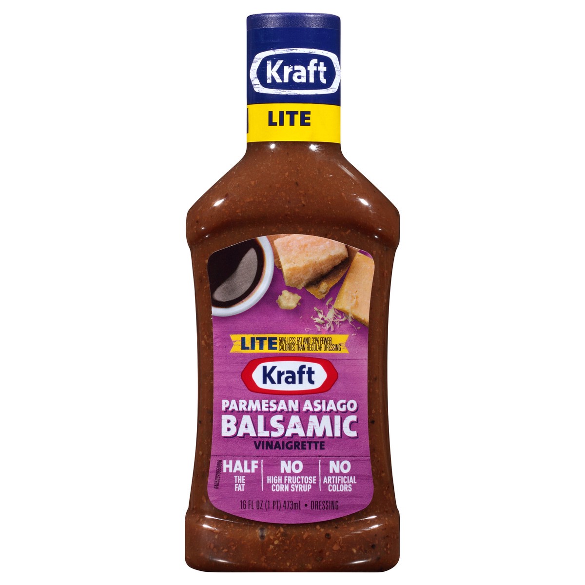 slide 7 of 14, KRAFT Parmesan Asiago Balsamic Vinaigrette Light Dressing 16 oz Bottle, 16 fl oz