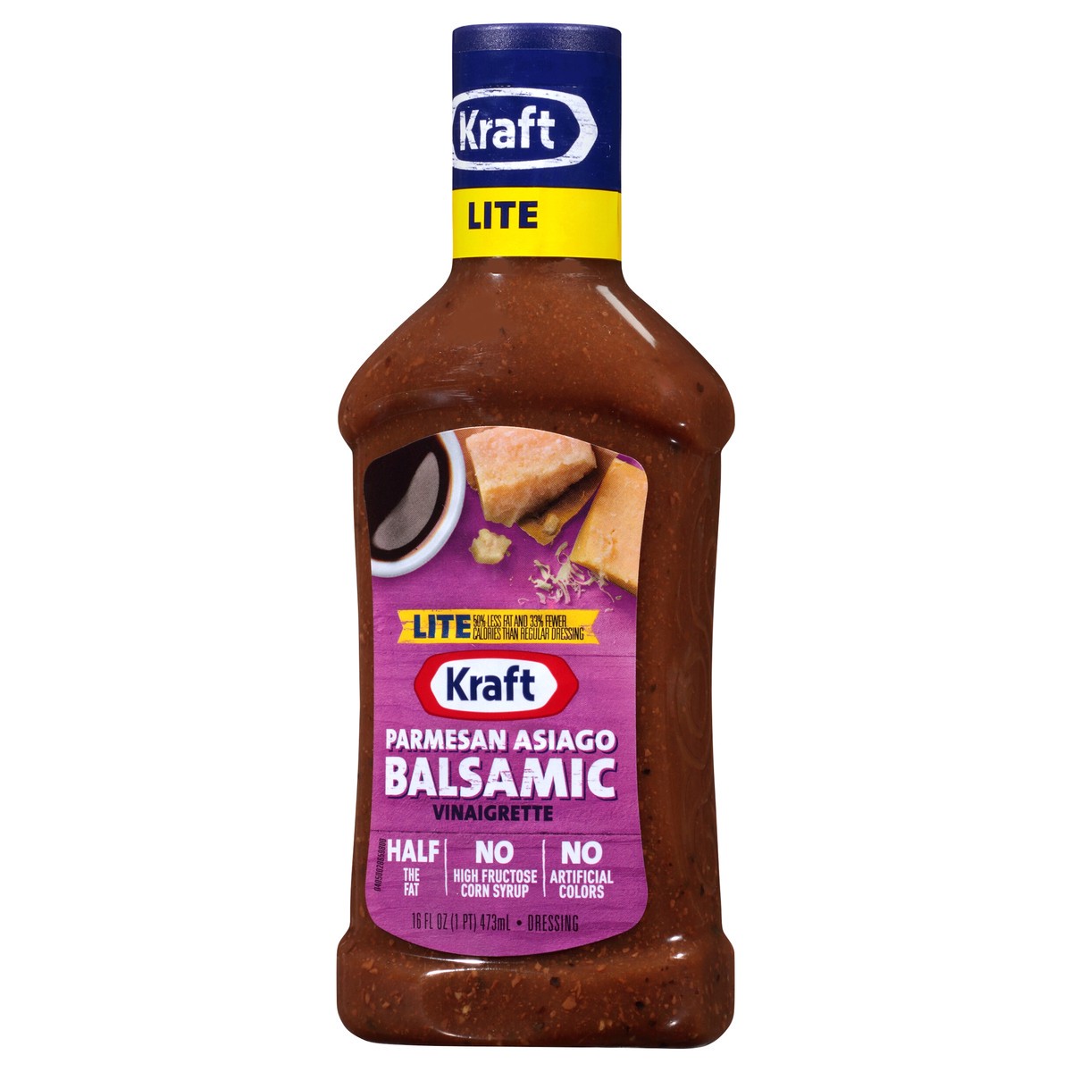 slide 11 of 14, KRAFT Parmesan Asiago Balsamic Vinaigrette Light Dressing 16 oz Bottle, 16 fl oz