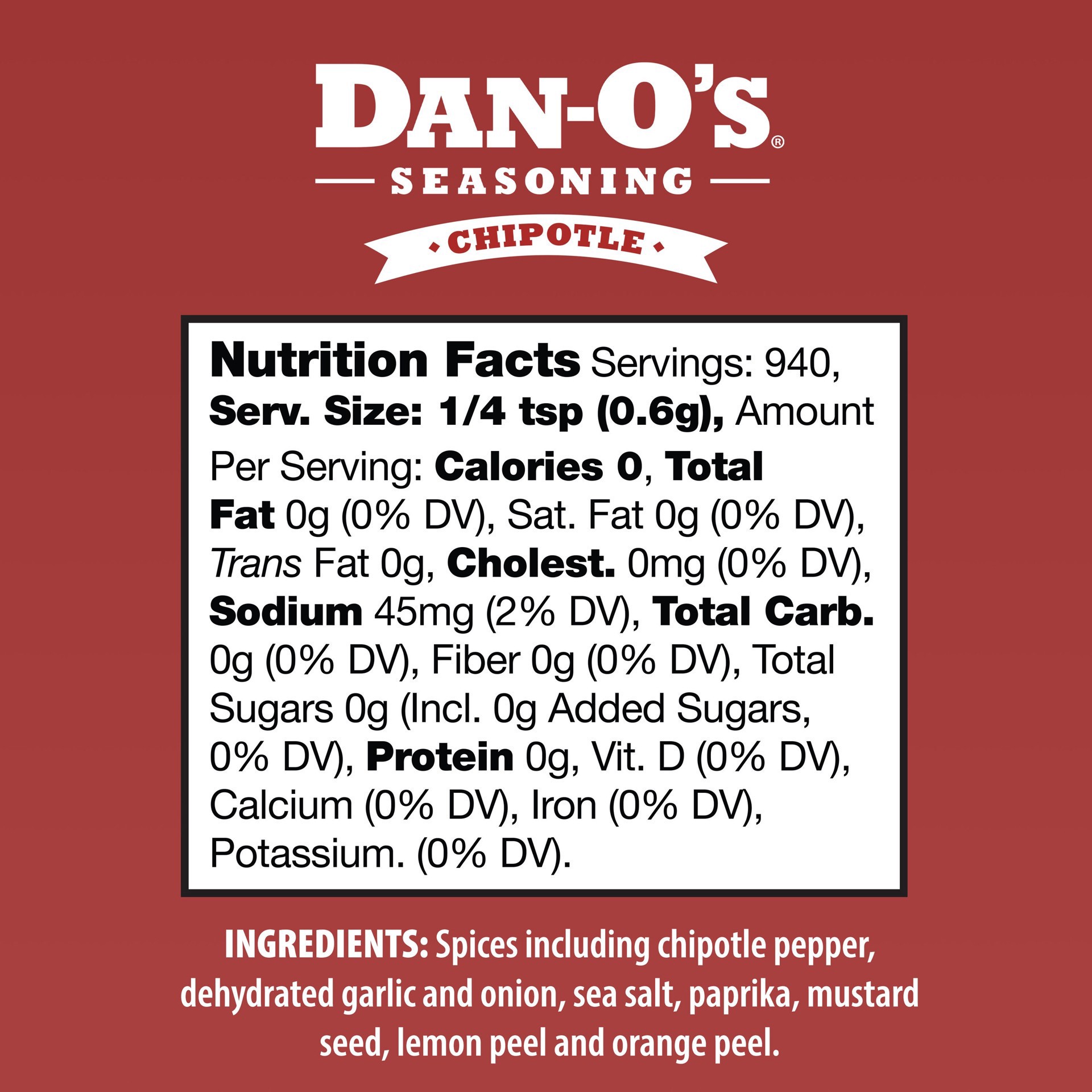 slide 3 of 3, Dan-O's Hot Chipotle Seasoning - 20 oz, 20 oz