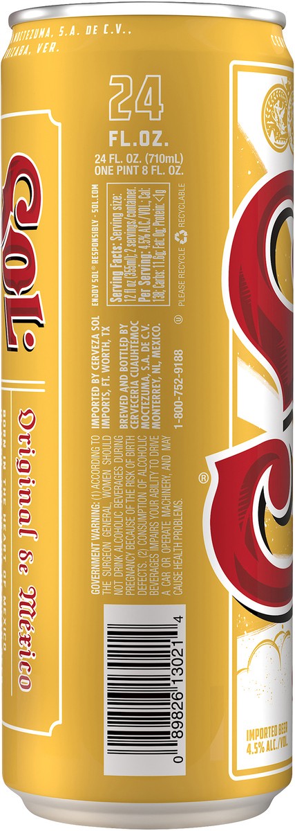 slide 7 of 10, Sol Beer, 24 fl oz