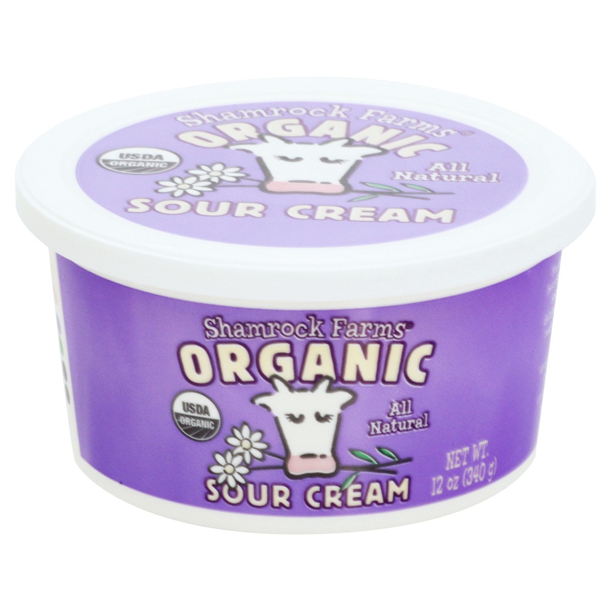 slide 1 of 9, Shamrock Farms Organic Sour Cream 12 oz, 12 oz