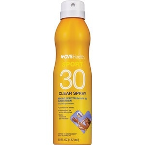 slide 1 of 1, CVS Health Sport Clear Sunscreen Spray SPF 30, 6 oz