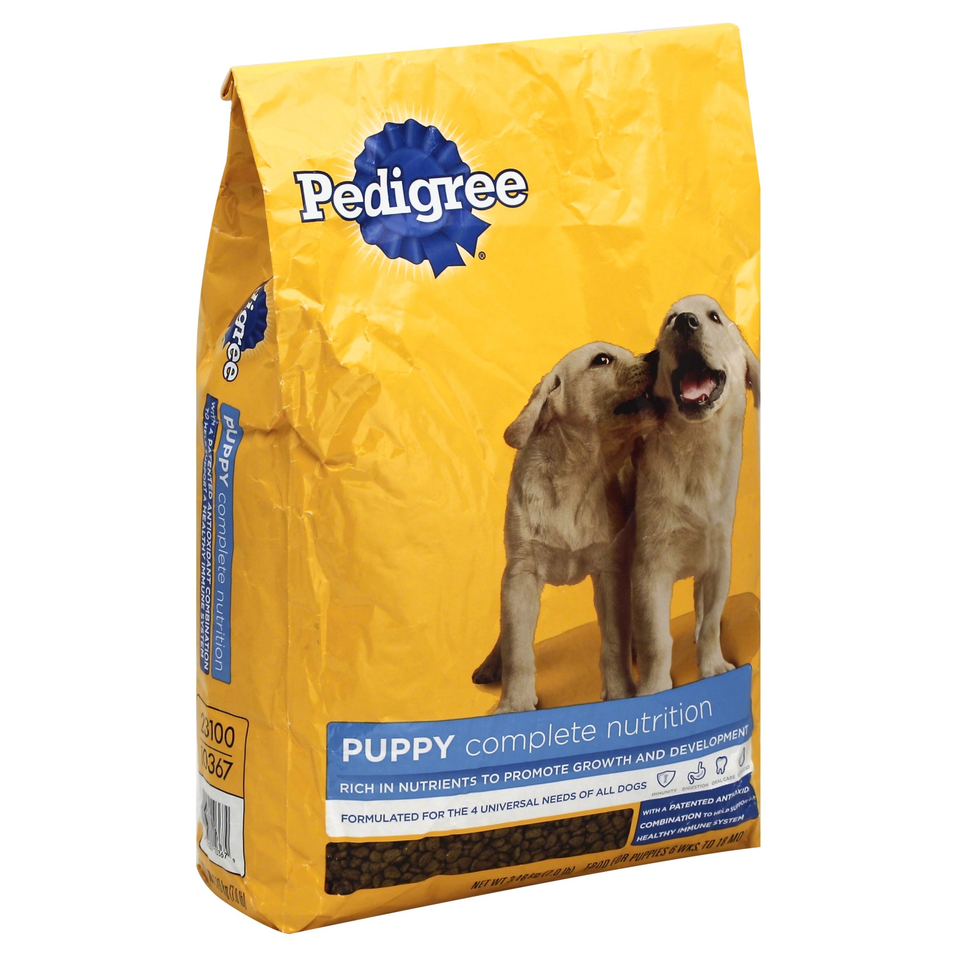 slide 1 of 1, Pedigree Puppy Growth & Protection Chicken & Vegetable Flavor Dog Food, 7 lb