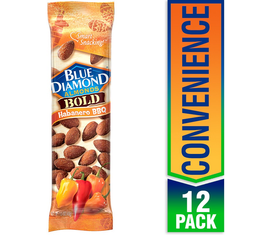 slide 1 of 1, Blue Diamond Bold Habenero Bbq Almonds, 1.5 Oz, 1 ct