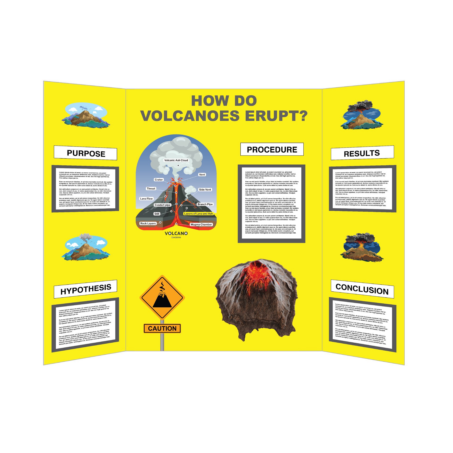 slide 3 of 3, Corrugated Tri-Fold Display Board, 36" X 48", 36 in x 48 in