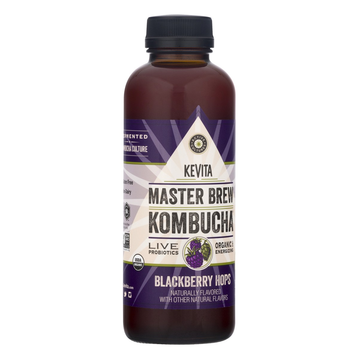 slide 2 of 9, KeVita Master Brew Organic Blackberry hops Kombucha 15.2 oz, 15.2 fl oz