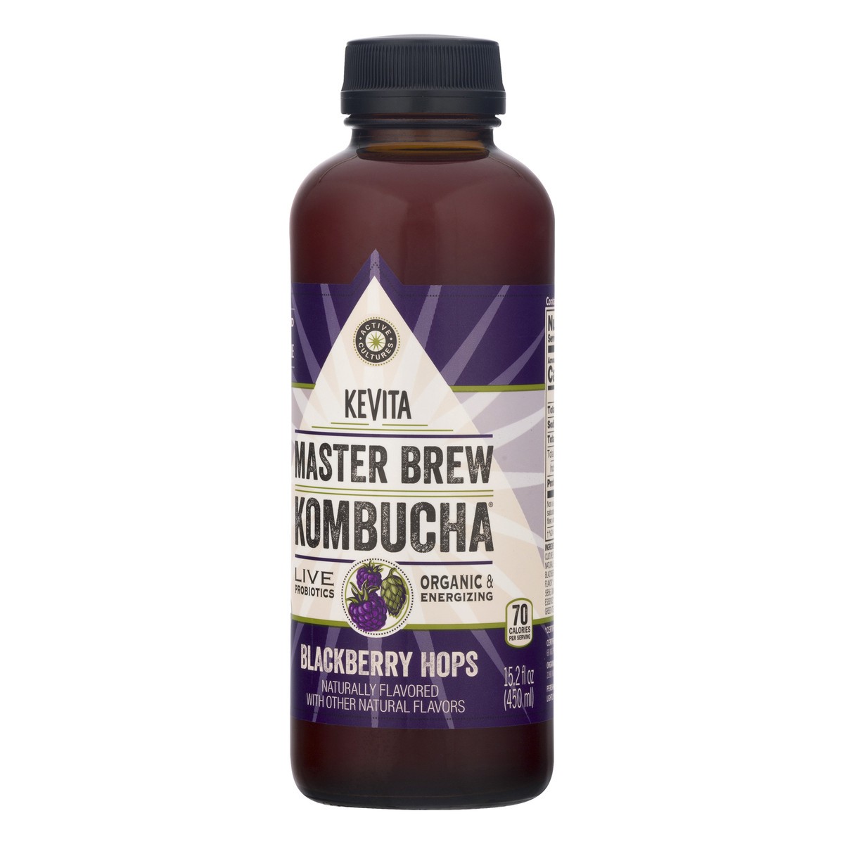 slide 3 of 9, KeVita Master Brew Organic Blackberry hops Kombucha 15.2 oz, 15.2 fl oz